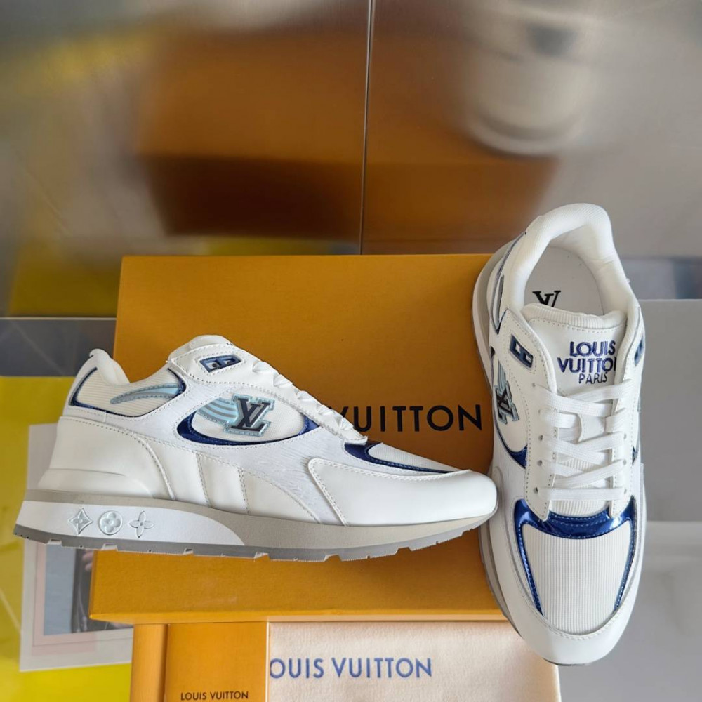 LV Run Away Sneaker White and Blue LV Run Away Sneaker White and Blue