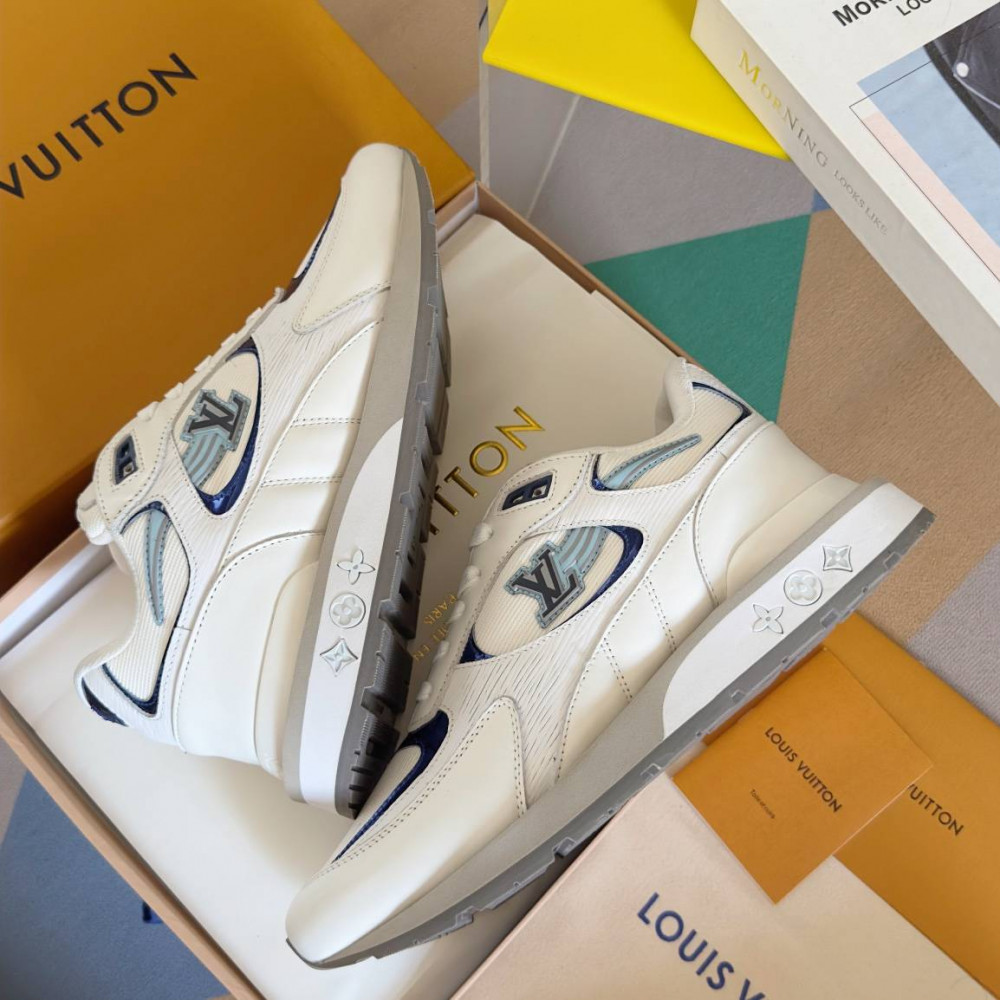 LV Run Away Sneaker White and Blue LV Run Away Sneaker White and Blue