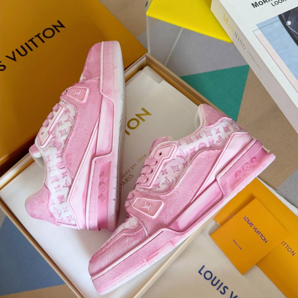 LV Trainer Wipe Color Pink/White Print-011 LV Trainer Wipe Color Pink/White Print-011