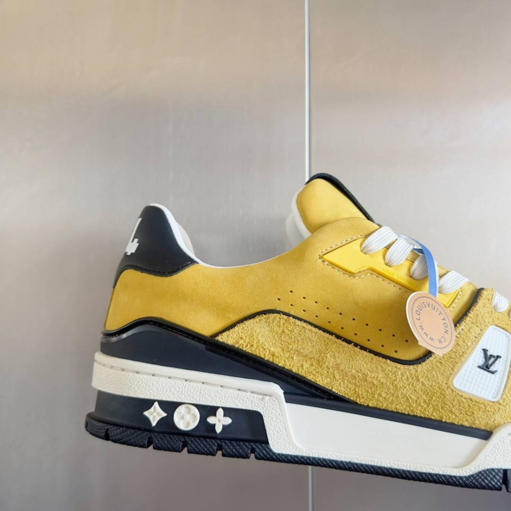 LV Trainer Sneaker Yellow and Black-009 LV Trainer Sneaker Yellow and Black-009