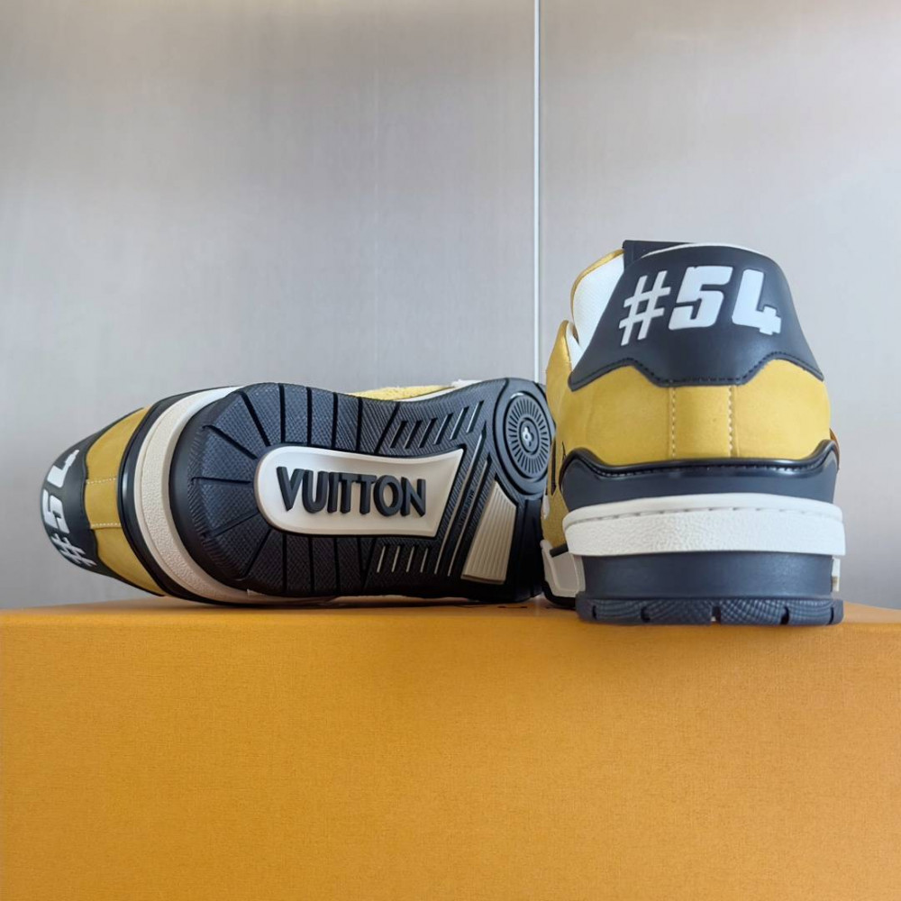 LV Trainer Sneaker Yellow and Black-009 LV Trainer Sneaker Yellow and Black-009