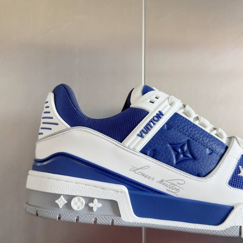 LV Trainer Sneaker Blue and White-015 LV Trainer Sneaker Blue and White-015