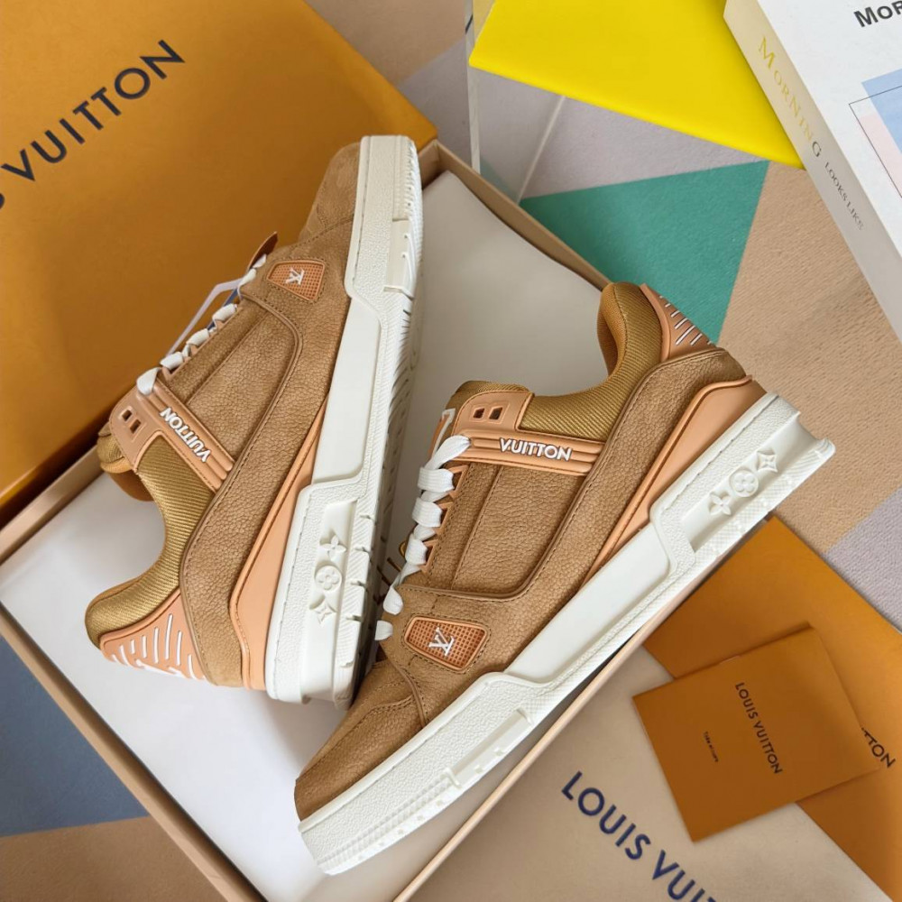 LV Trainer Sneaker Brown-018 LV Trainer Sneaker Brown-018
