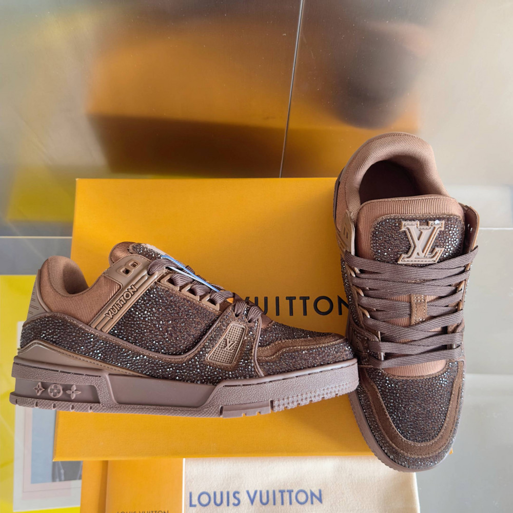 LV Trainer Sneaker Diamond Brown-020 LV Trainer Sneaker Diamond Brown-020