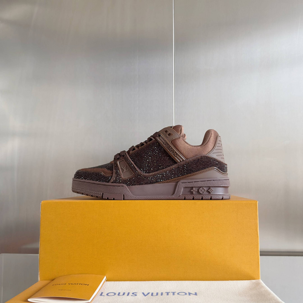LV Trainer Sneaker Diamond Brown-020 LV Trainer Sneaker Diamond Brown-020