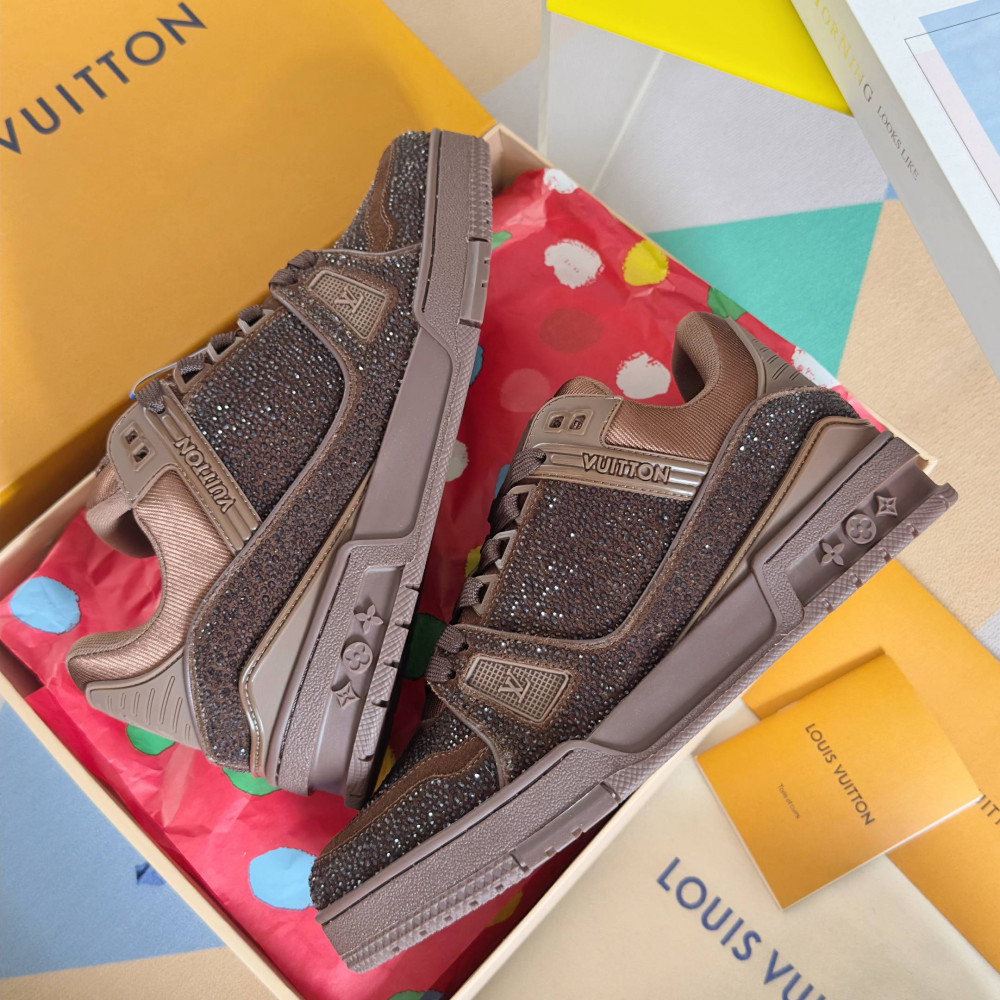 LV Trainer Sneaker Diamond Brown-020 LV Trainer Sneaker Diamond Brown-020