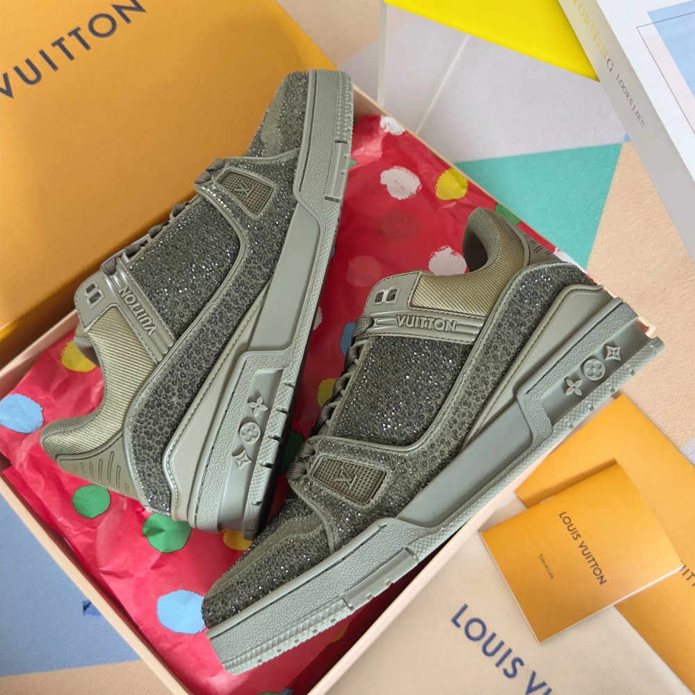 LV Trainer Sneaker Diamond Green-021 LV Trainer Sneaker Diamond Green-021