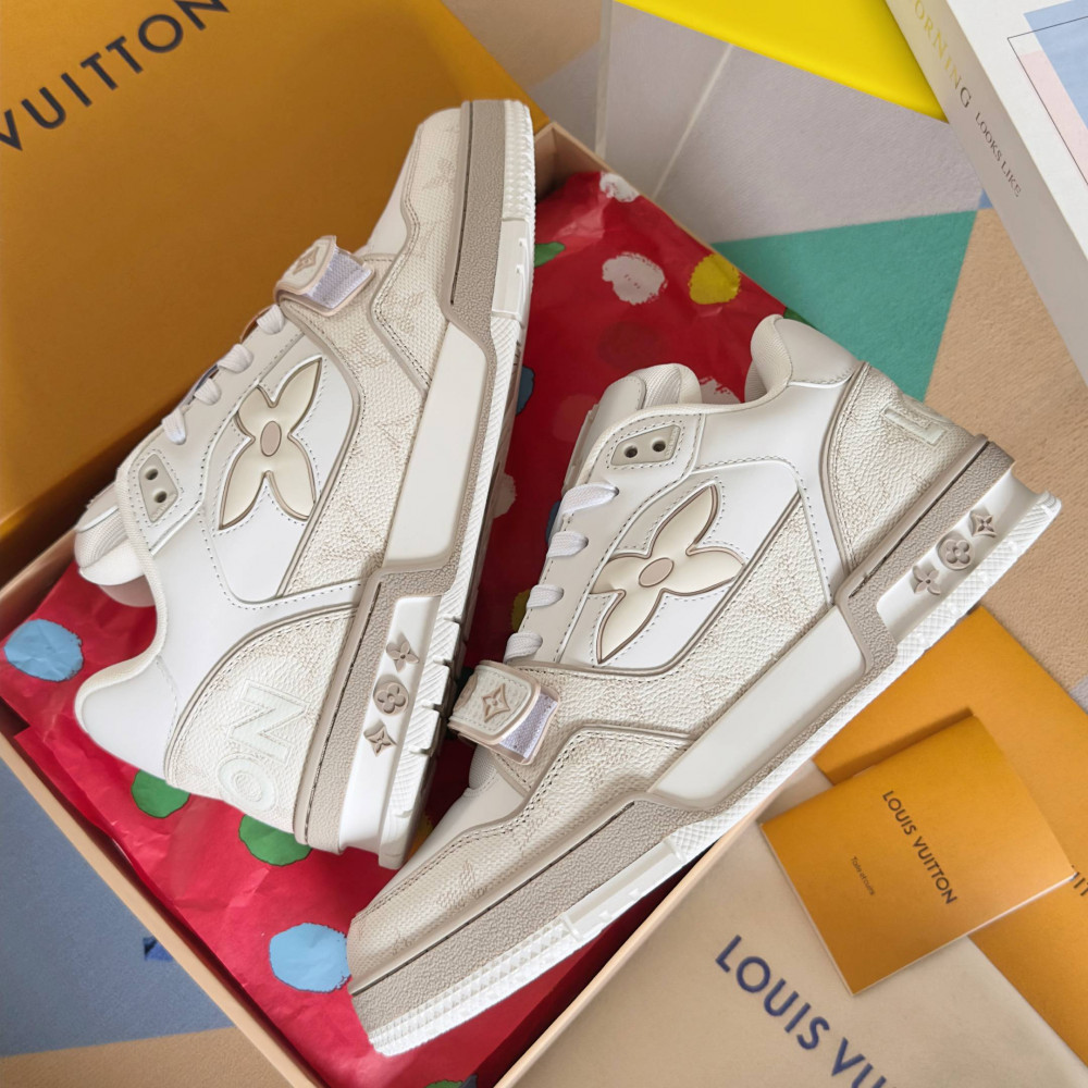 LV Trainer Sneaker Beige-023 LV Trainer Sneaker Beige-023