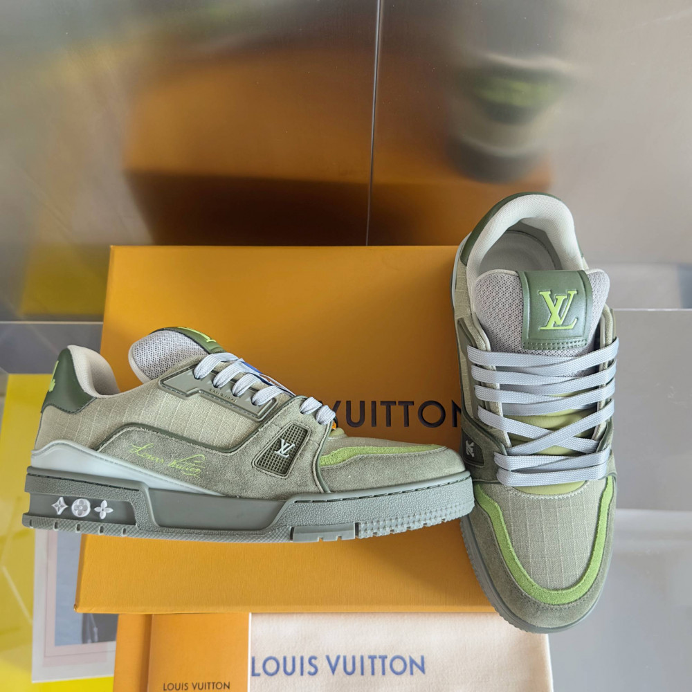 LV Trainer Sneaker Green-025 LV Trainer Sneaker Green-025