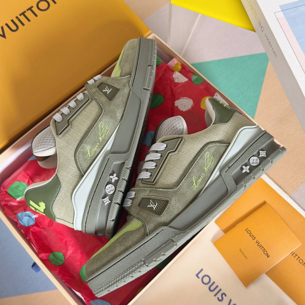 LV Trainer Sneaker Green-025 LV Trainer Sneaker Green-025