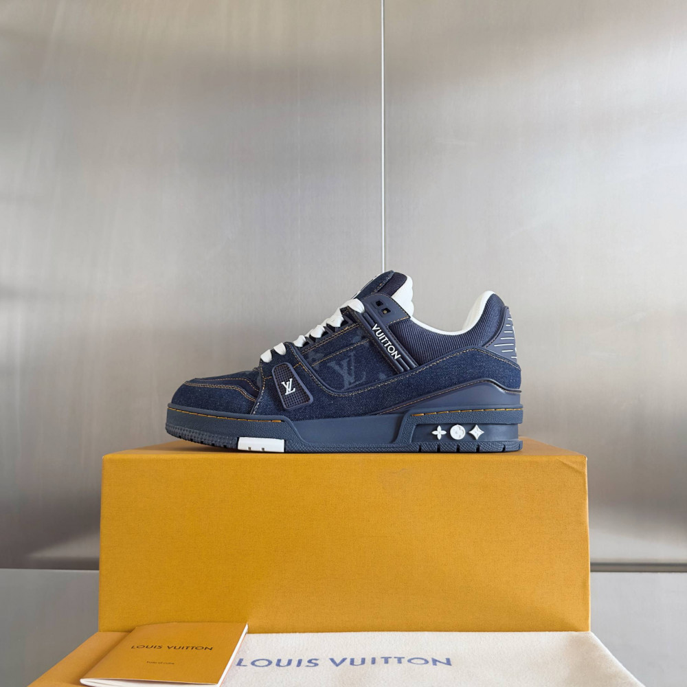 LV Trainer Sneaker Blue Jeans-028 LV Trainer Sneaker Blue Jeans-028