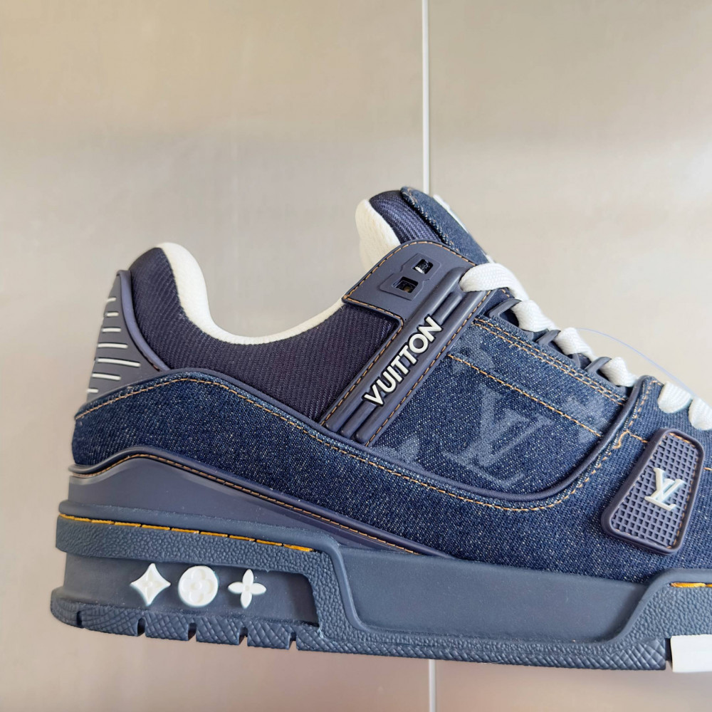 LV Trainer Sneaker Blue Jeans-028 LV Trainer Sneaker Blue Jeans-028
