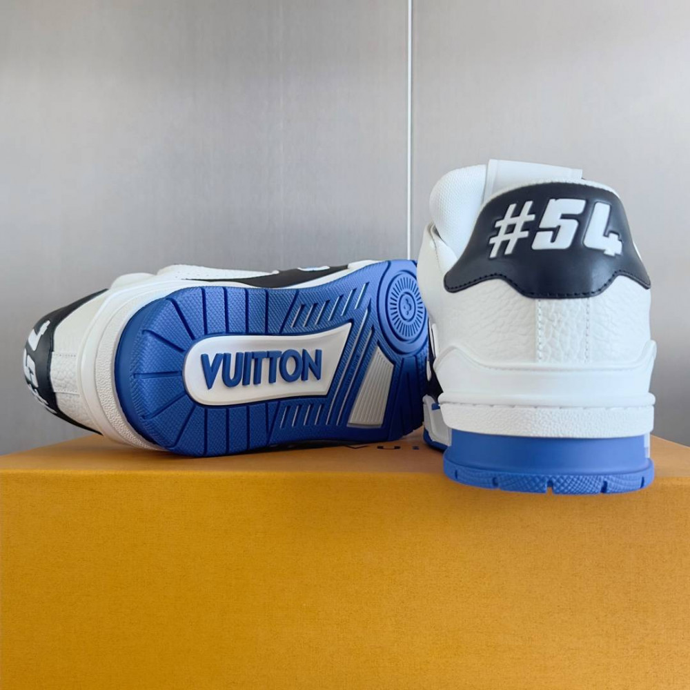 LV Trainer Sneaker Black/White and Bule-032 LV Trainer Sneaker Black/White and Bule-032