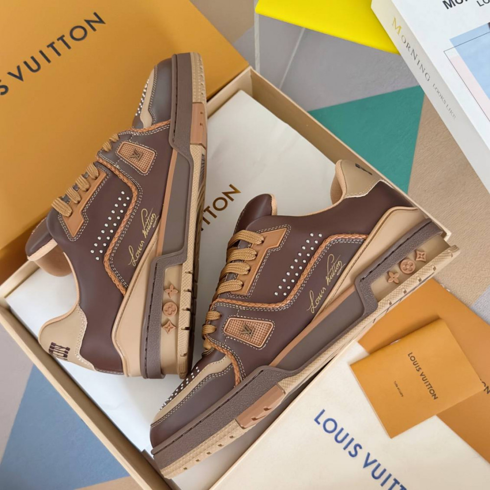 LV Trainer Sneaker Brown-040 LV Trainer Sneaker Brown-040