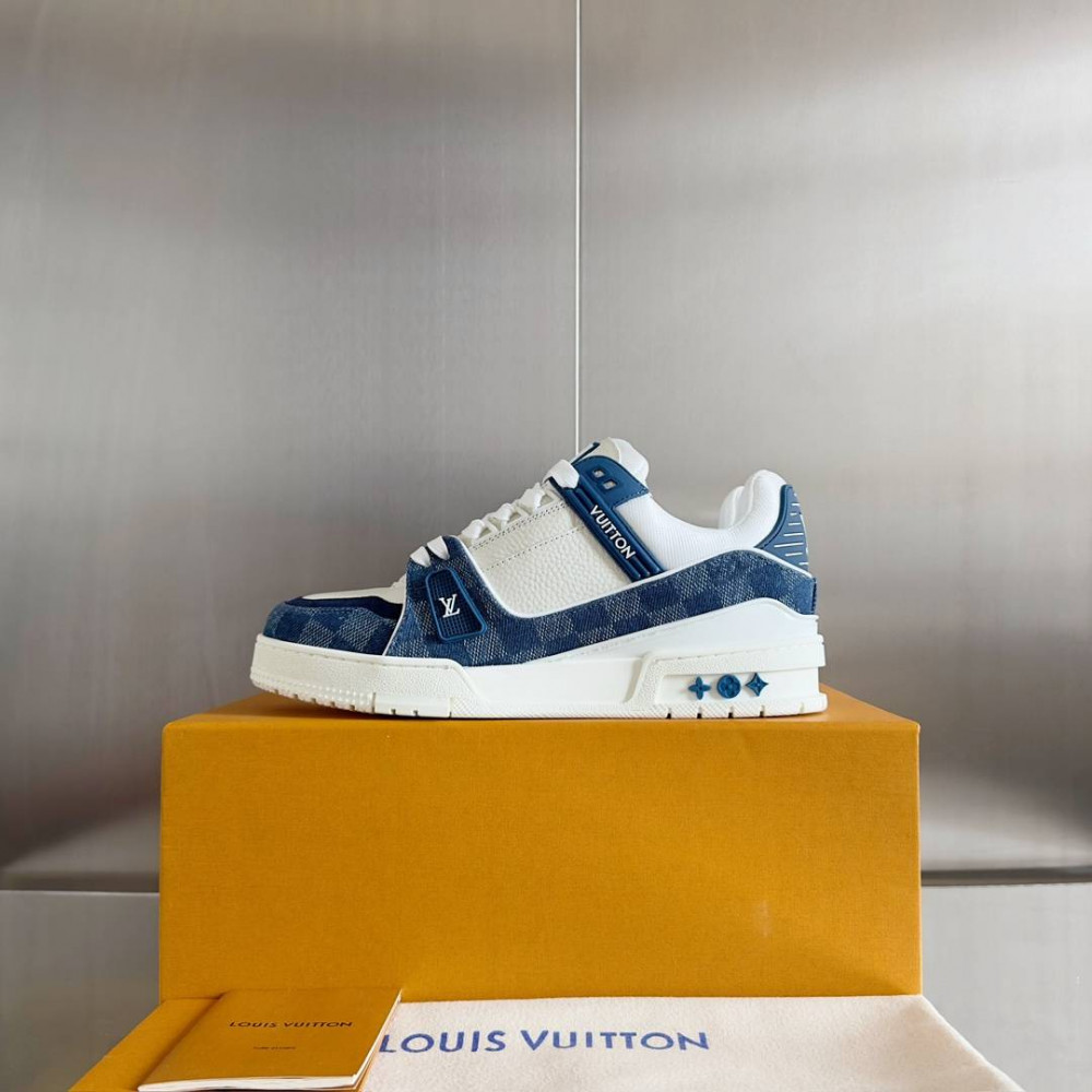 LV Trainer Sneaker Blue Jeans-050
