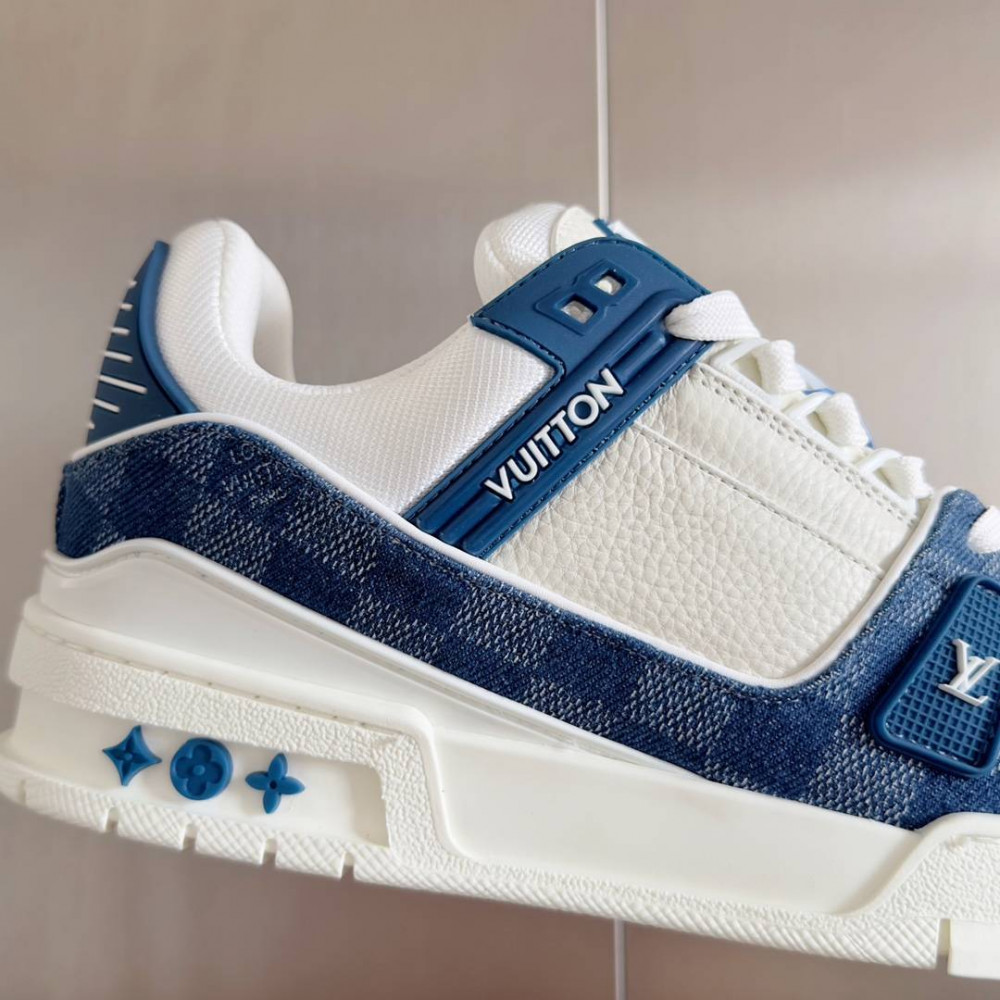 LV Trainer Sneaker Blue Jeans-050