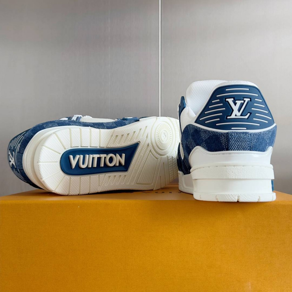 LV Trainer Sneaker Blue Jeans-050