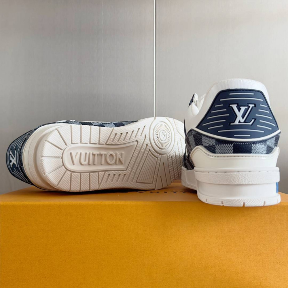 LV Trainer Sneaker Dark Blue and White-056 LV Trainer Sneaker Dark Blue and White-056