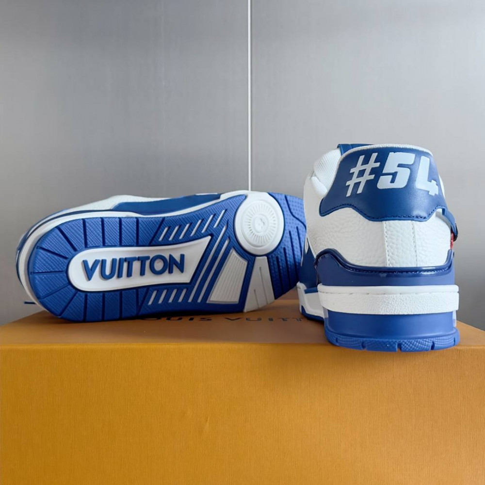 LV Trainer Sneaker Blue and White-060 LV Trainer Sneaker Blue and White-060