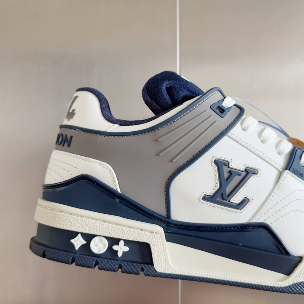 LV Trainer Sneaker Dark Blue and White-066 LV Trainer Sneaker Dark Blue and White-066