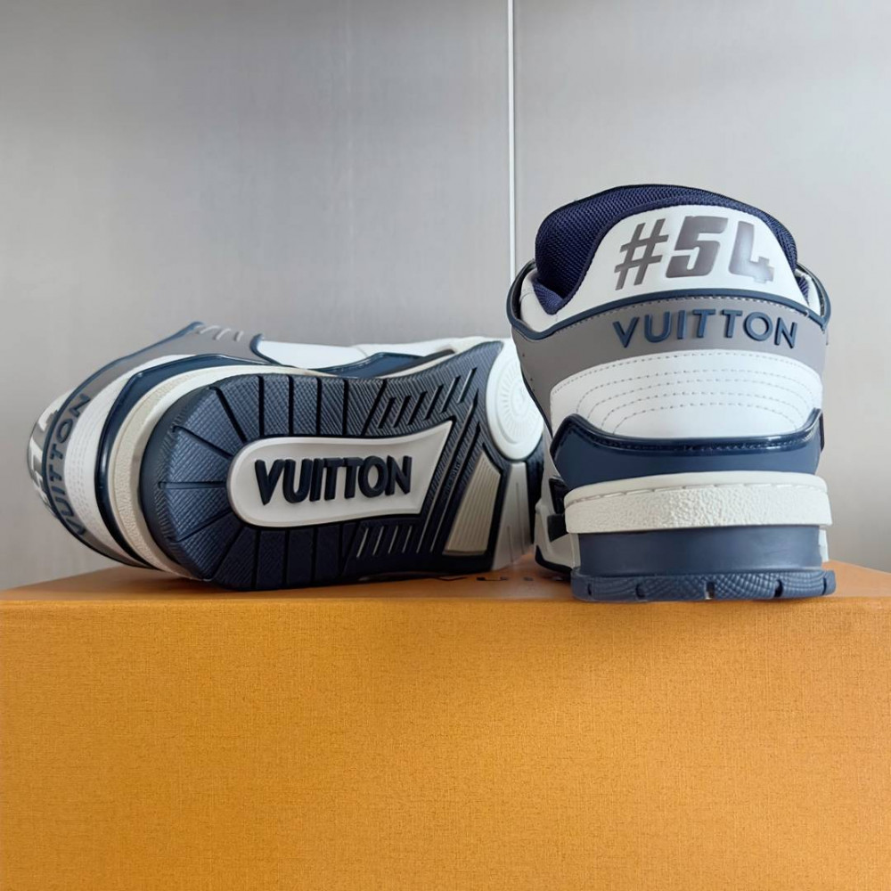LV Trainer Sneaker Dark Blue and White-066 LV Trainer Sneaker Dark Blue and White-066