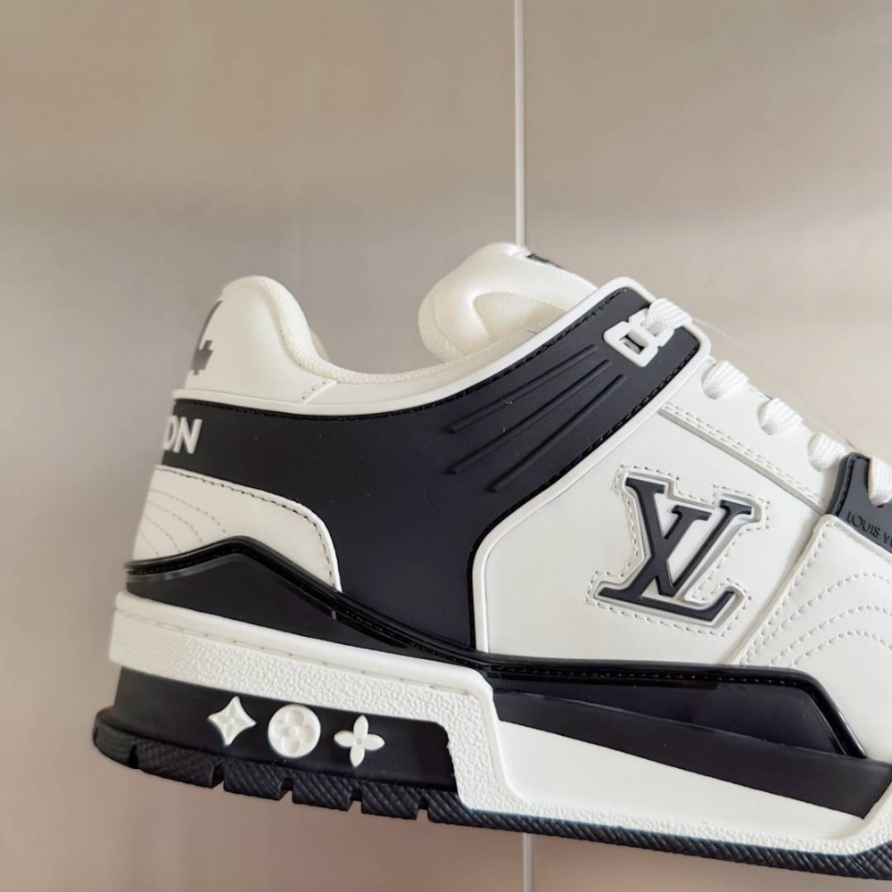 LV Trainer Sneaker Dark Black and White-068 LV Trainer Sneaker Dark Black and White-068