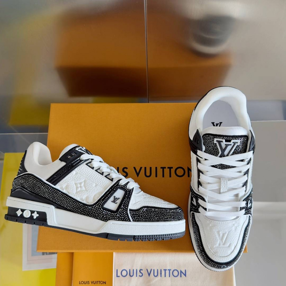 LV Trainer Sneaker White Black Panda-073 LV Trainer Sneaker White Black Panda-073