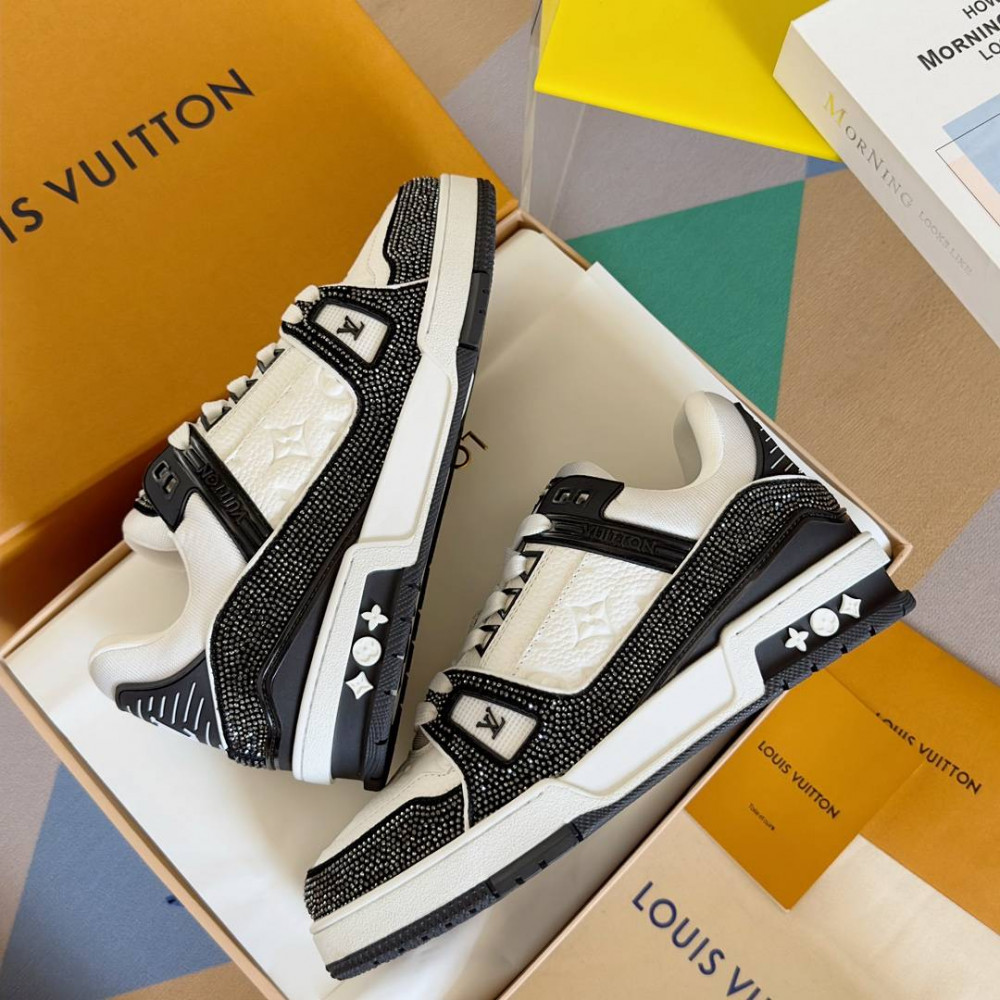 LV Trainer Sneaker White Black Panda-073 LV Trainer Sneaker White Black Panda-073