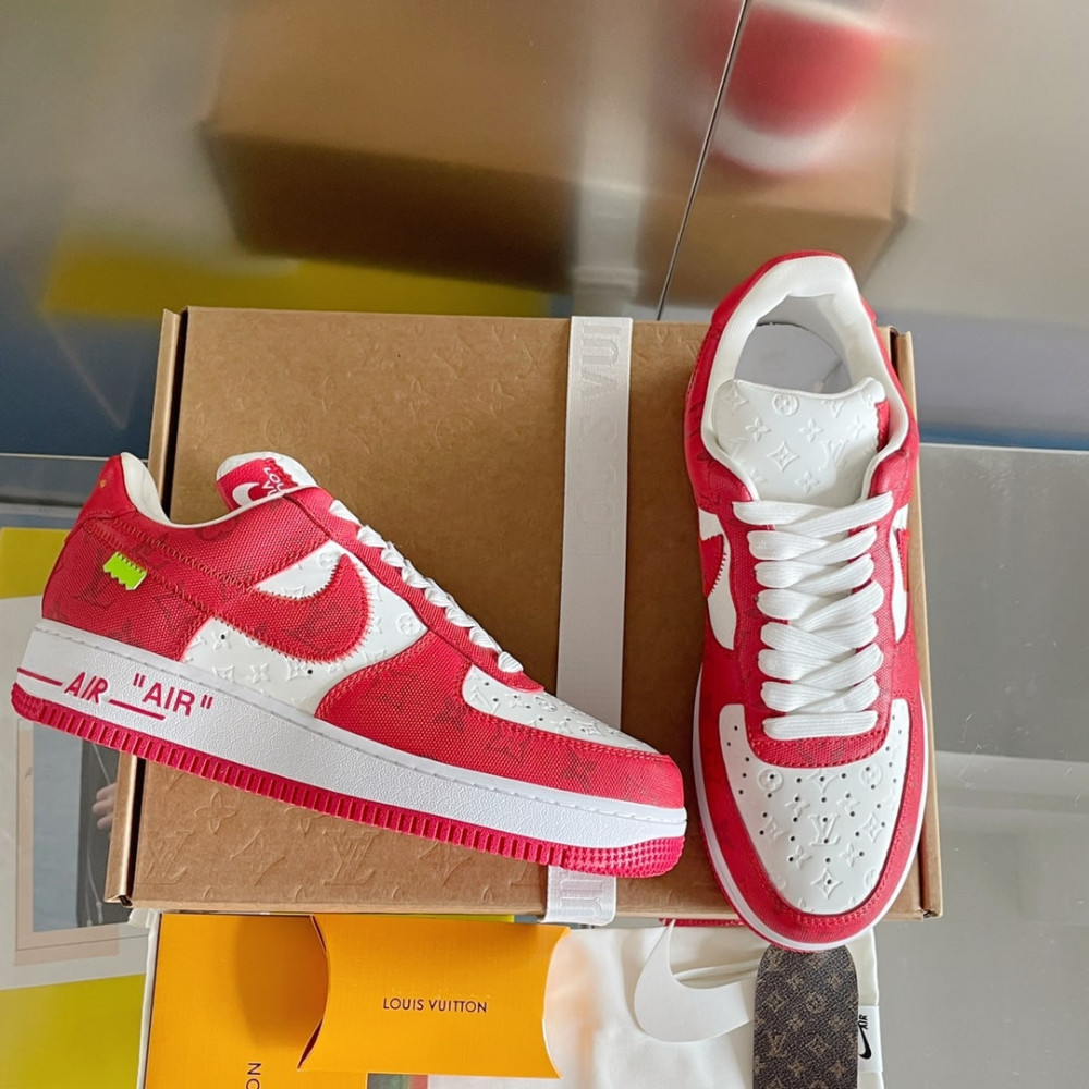 NIKE x Louis Vuitton Air Force 1 Low "Virgil Abloh - White/Red" sneakers