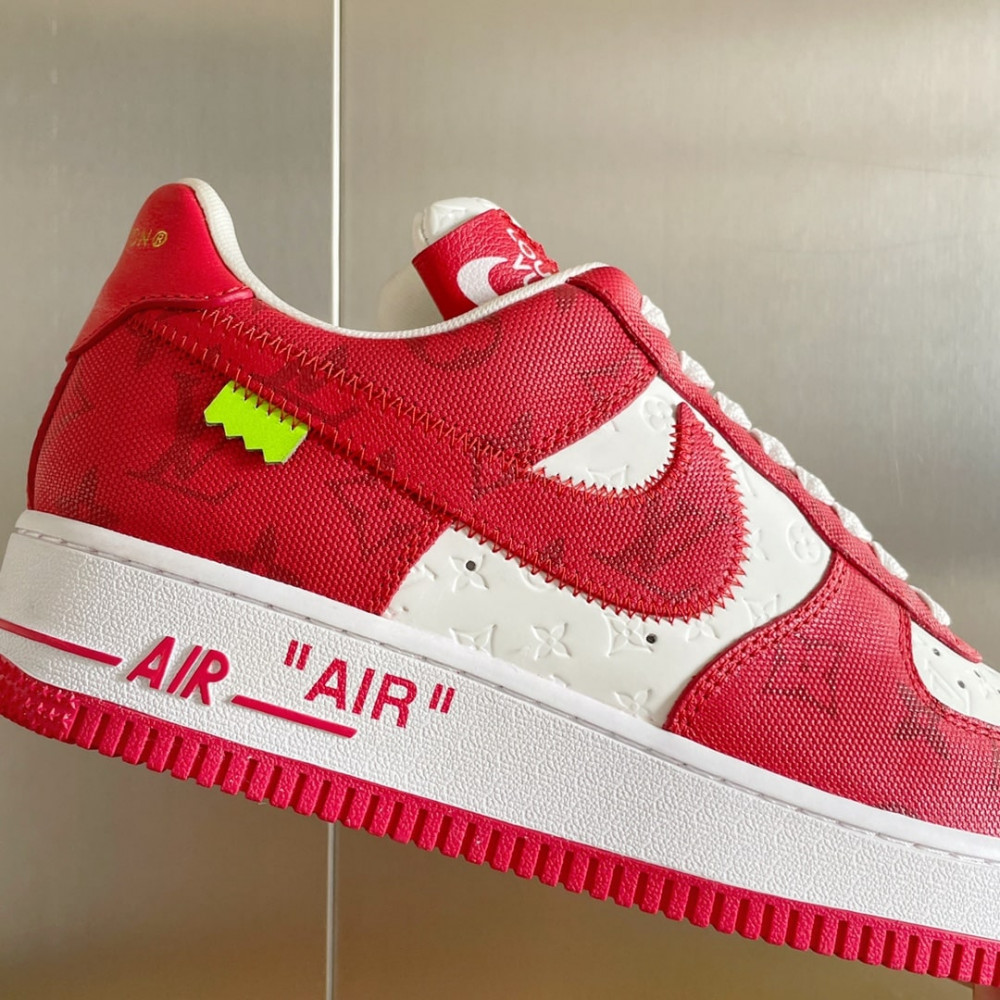 NIKE x Louis Vuitton Air Force 1 Low "Virgil Abloh - White/Red" sneakers