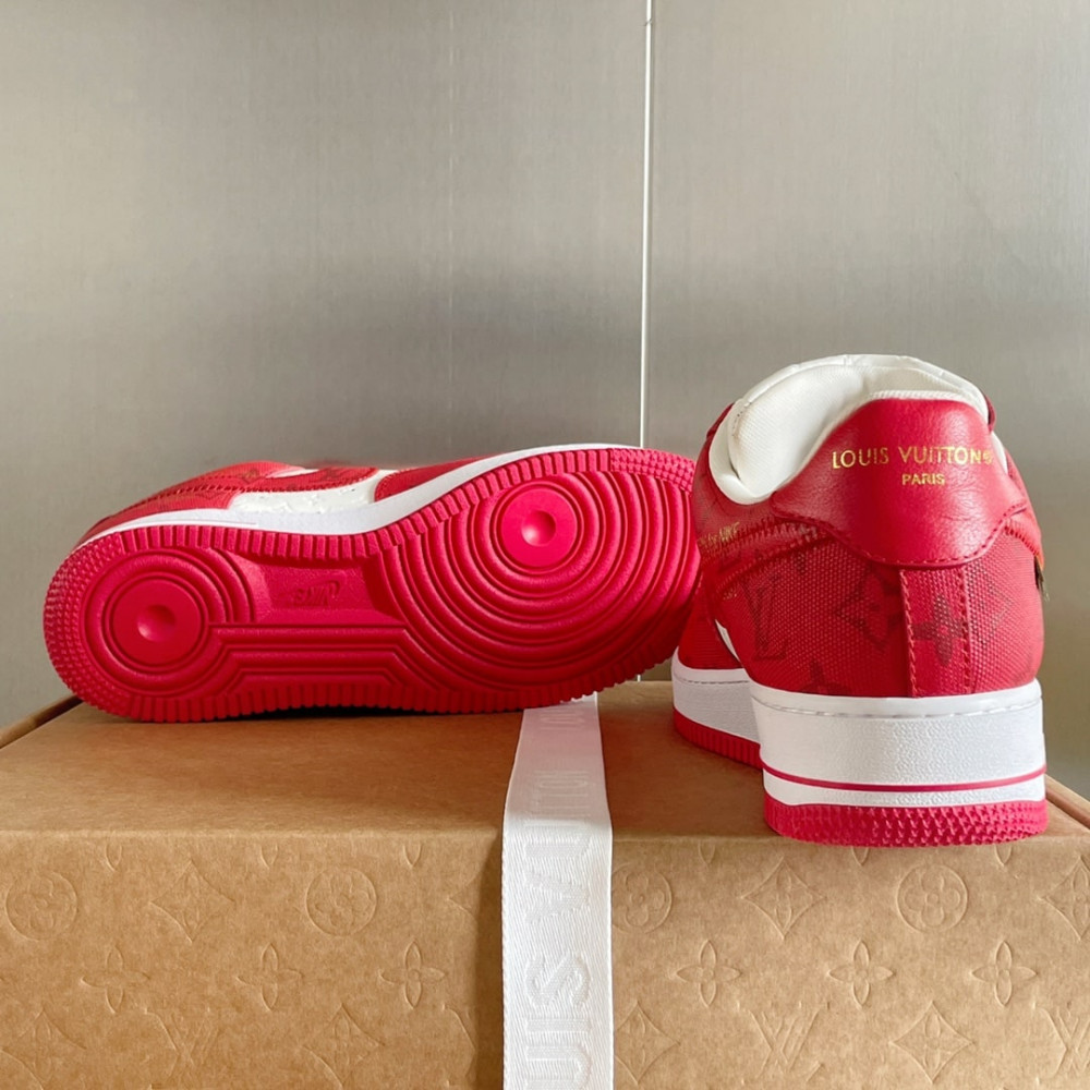 NIKE x Louis Vuitton Air Force 1 Low "Virgil Abloh - White/Red" sneakers
