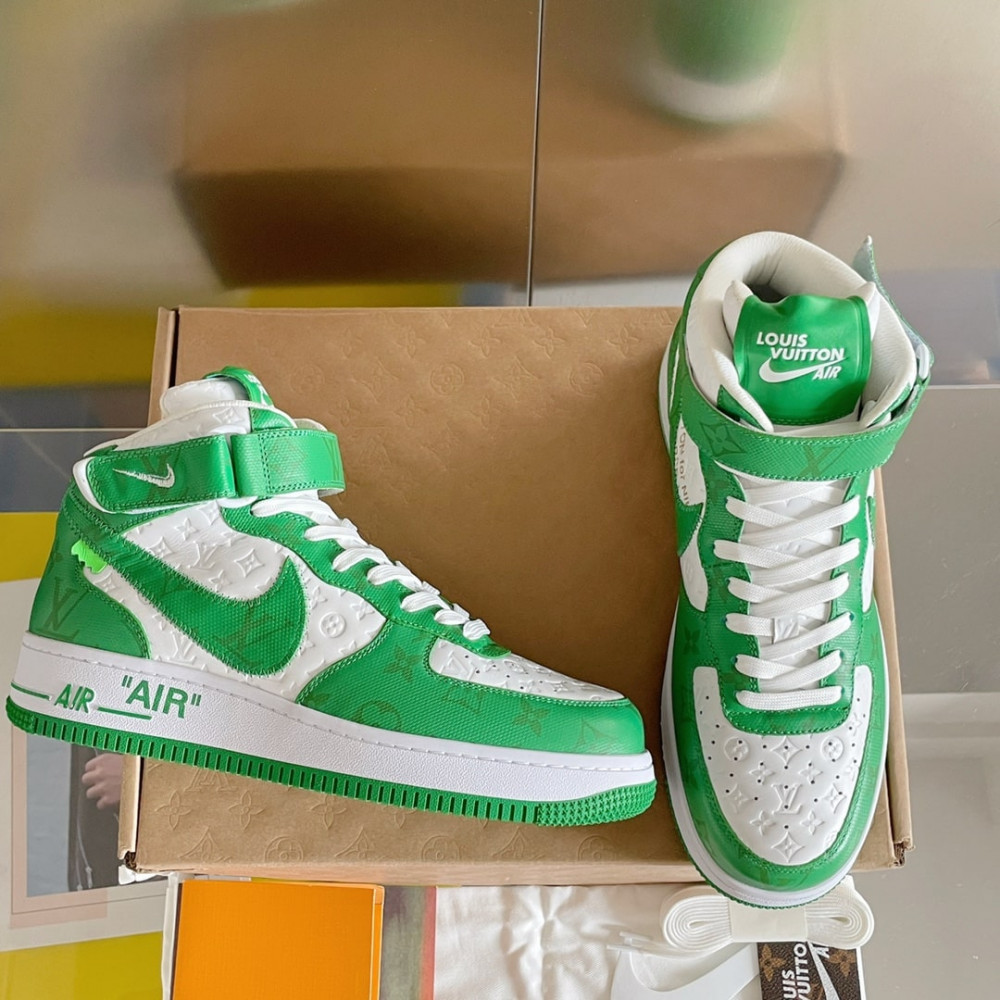 Louis Vuitton Air Force 1 Hige White/Green
