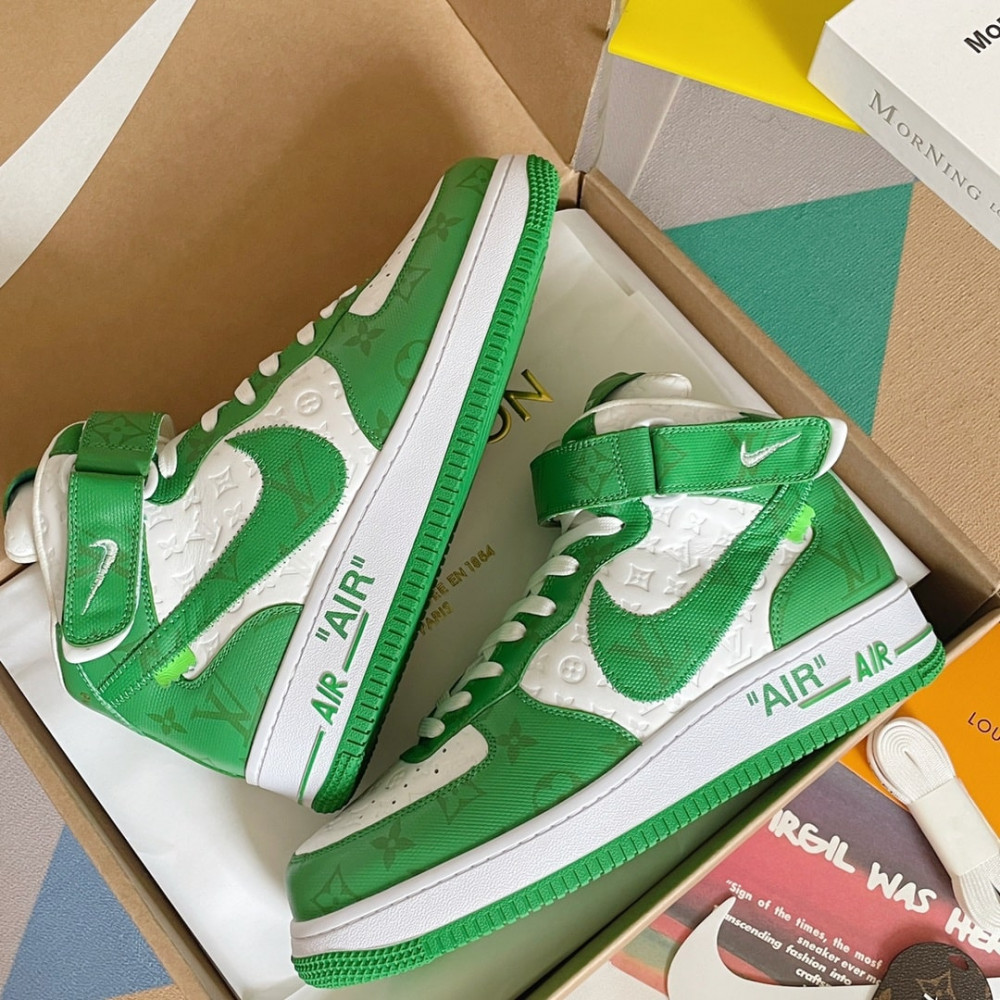 Louis Vuitton Air Force 1 Hige White/Green