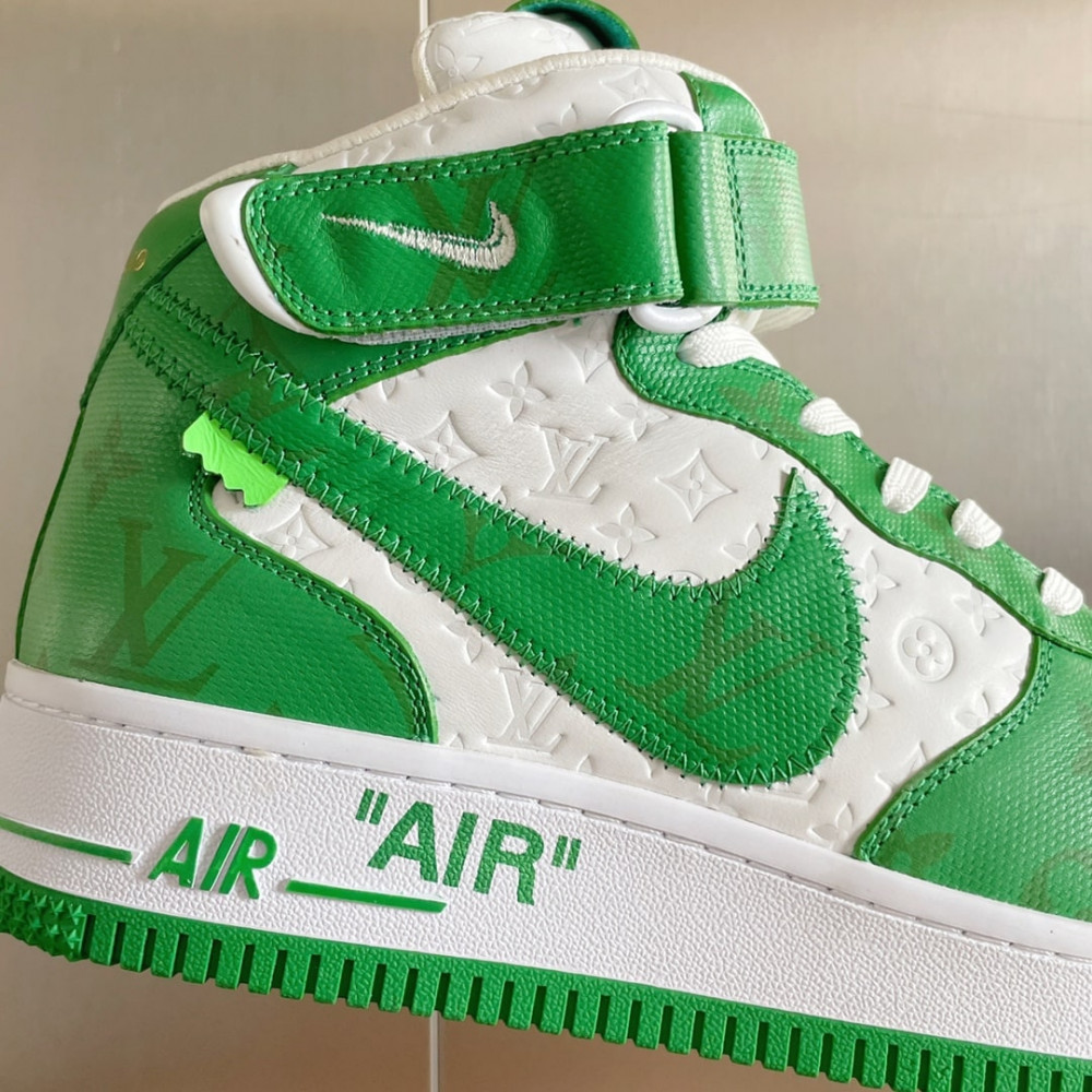 Louis Vuitton Air Force 1 Hige White/Green
