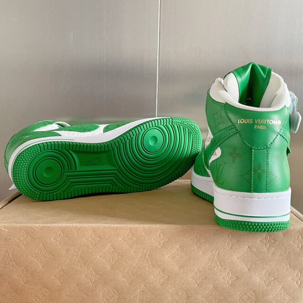 Louis Vuitton Air Force 1 Hige White/Green