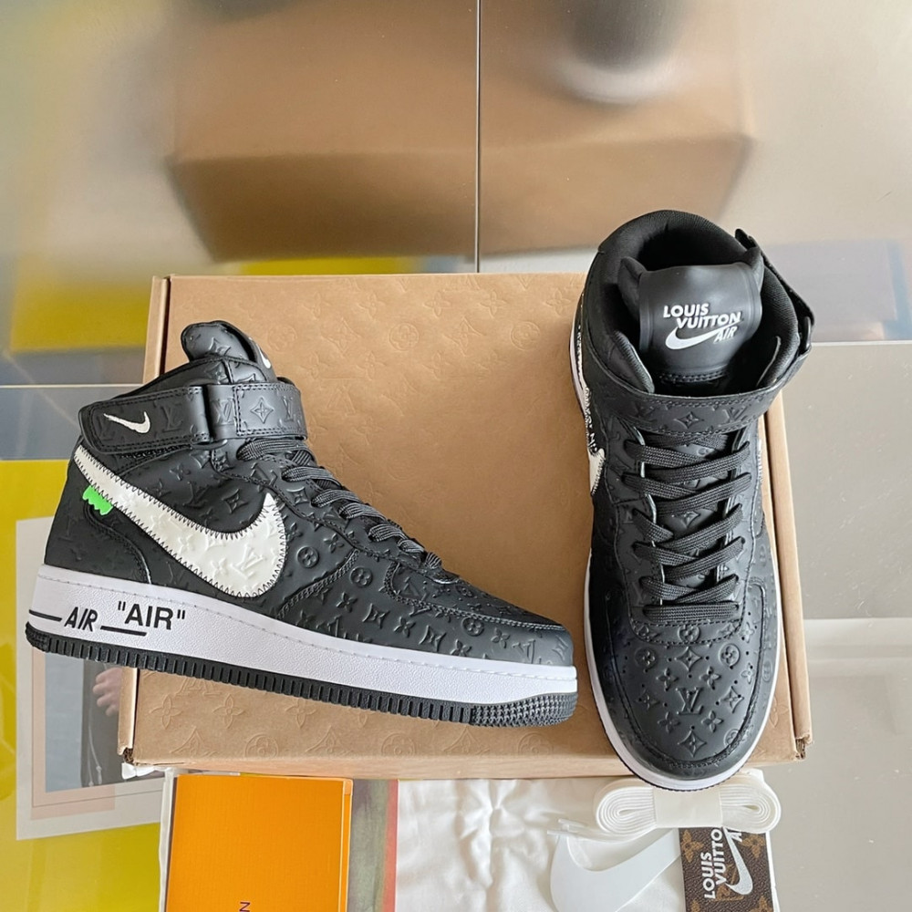 Louis Vuitton Air Force 1 Hige Black