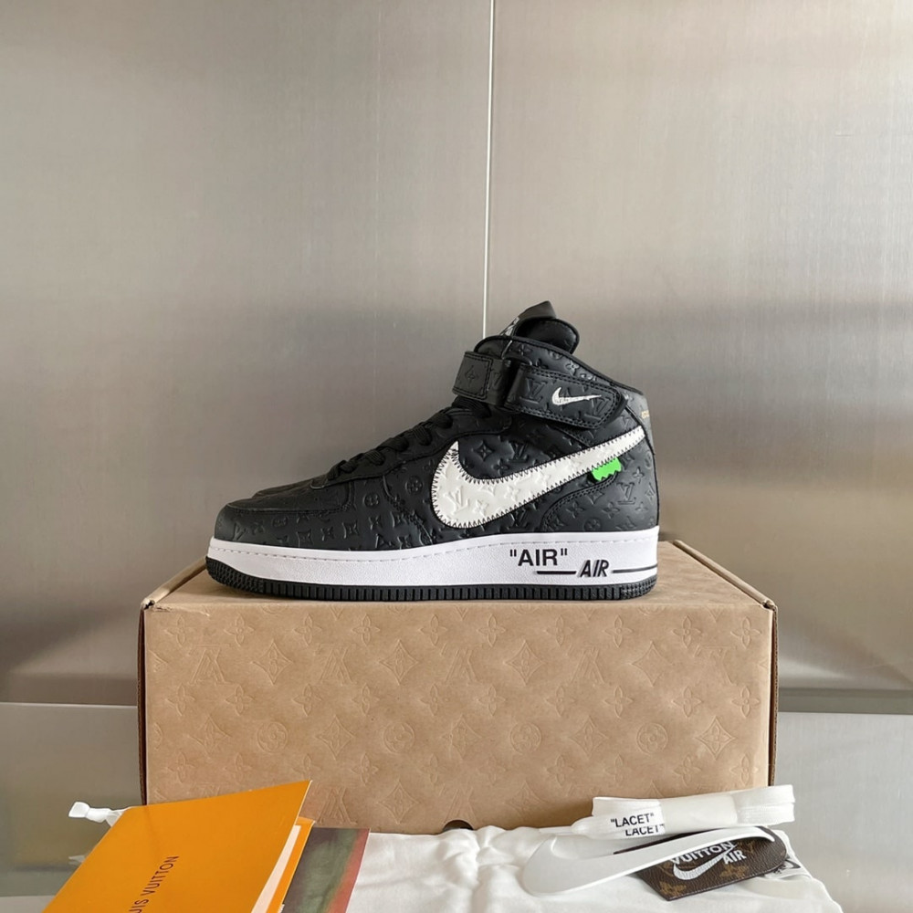 Louis Vuitton Air Force 1 Hige Black