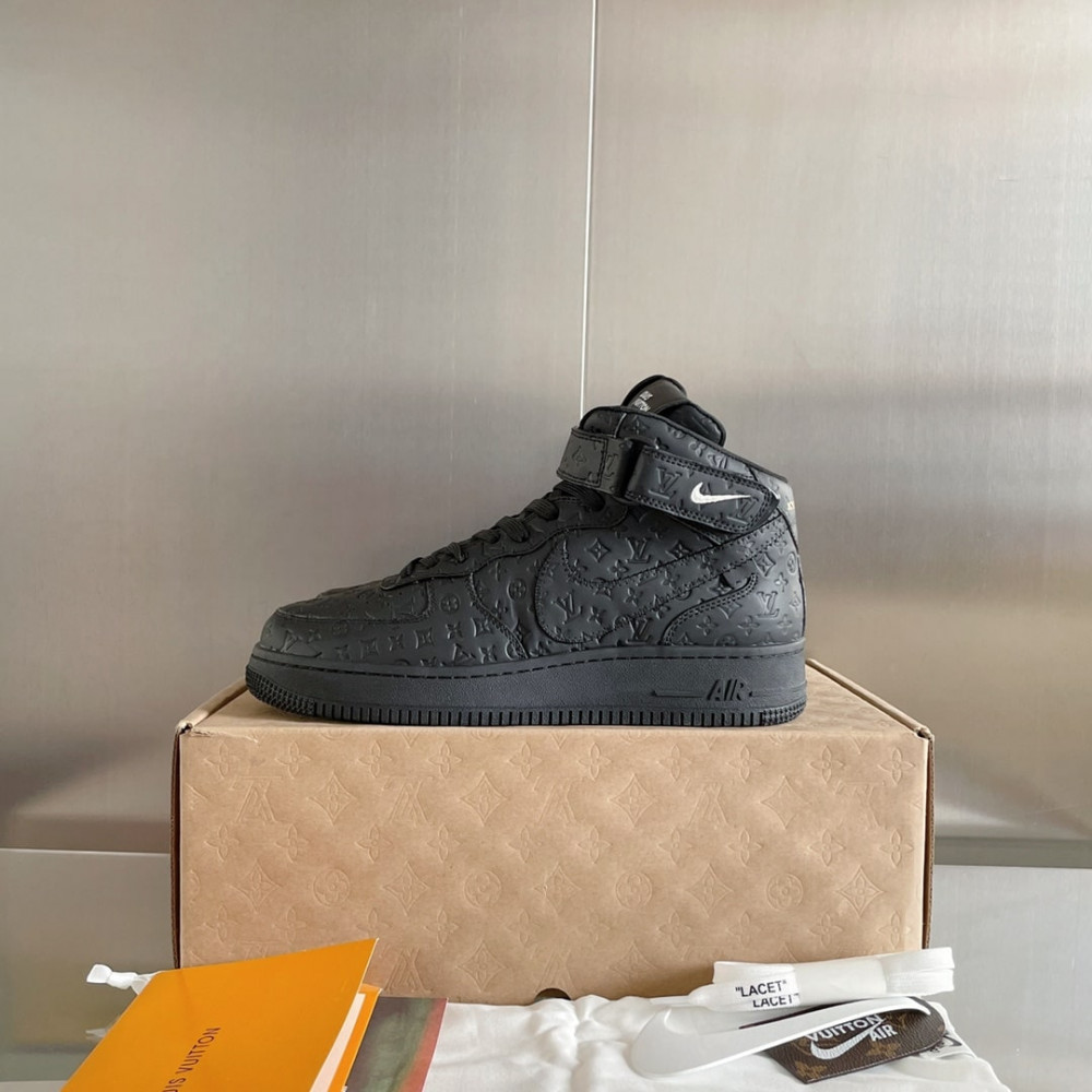 Louis Vuitton Air Force 1 Hige Black All