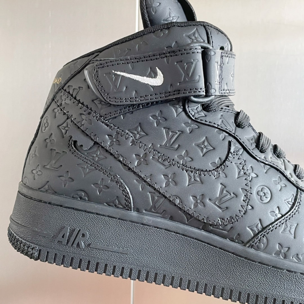 Louis Vuitton Air Force 1 Hige Black All