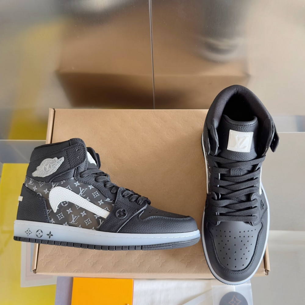 Louis Vuitton Air Jordan 1 Hige Black