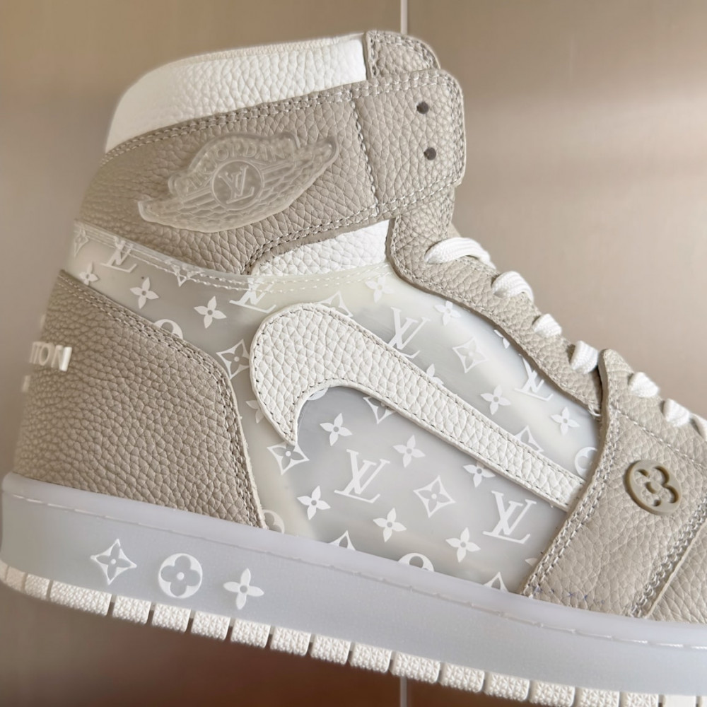 Louis Vuitton Air Jordan 1 Hige Brown/White