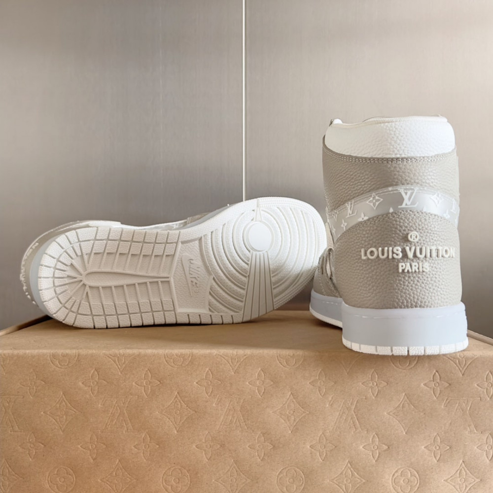 Louis Vuitton Air Jordan 1 Hige Brown/White