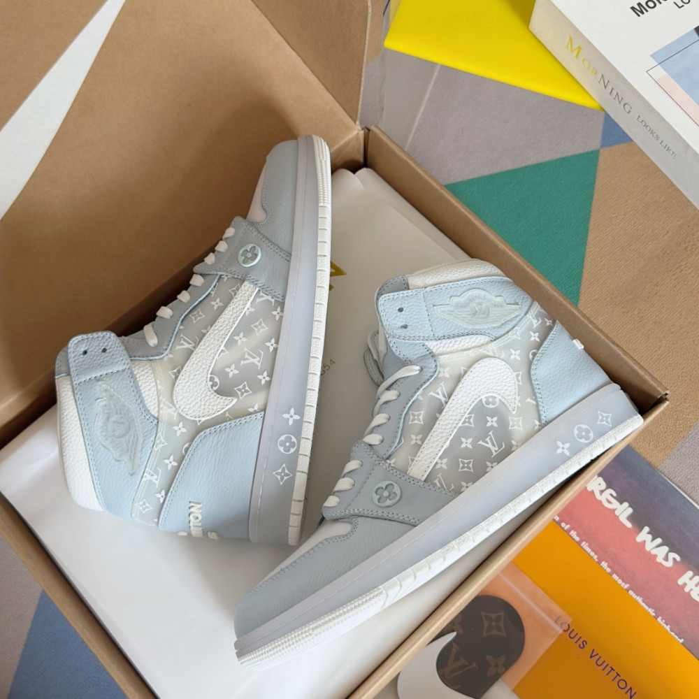 Louis Vuitton Air Jordan 1 Hige Tiffany Blue