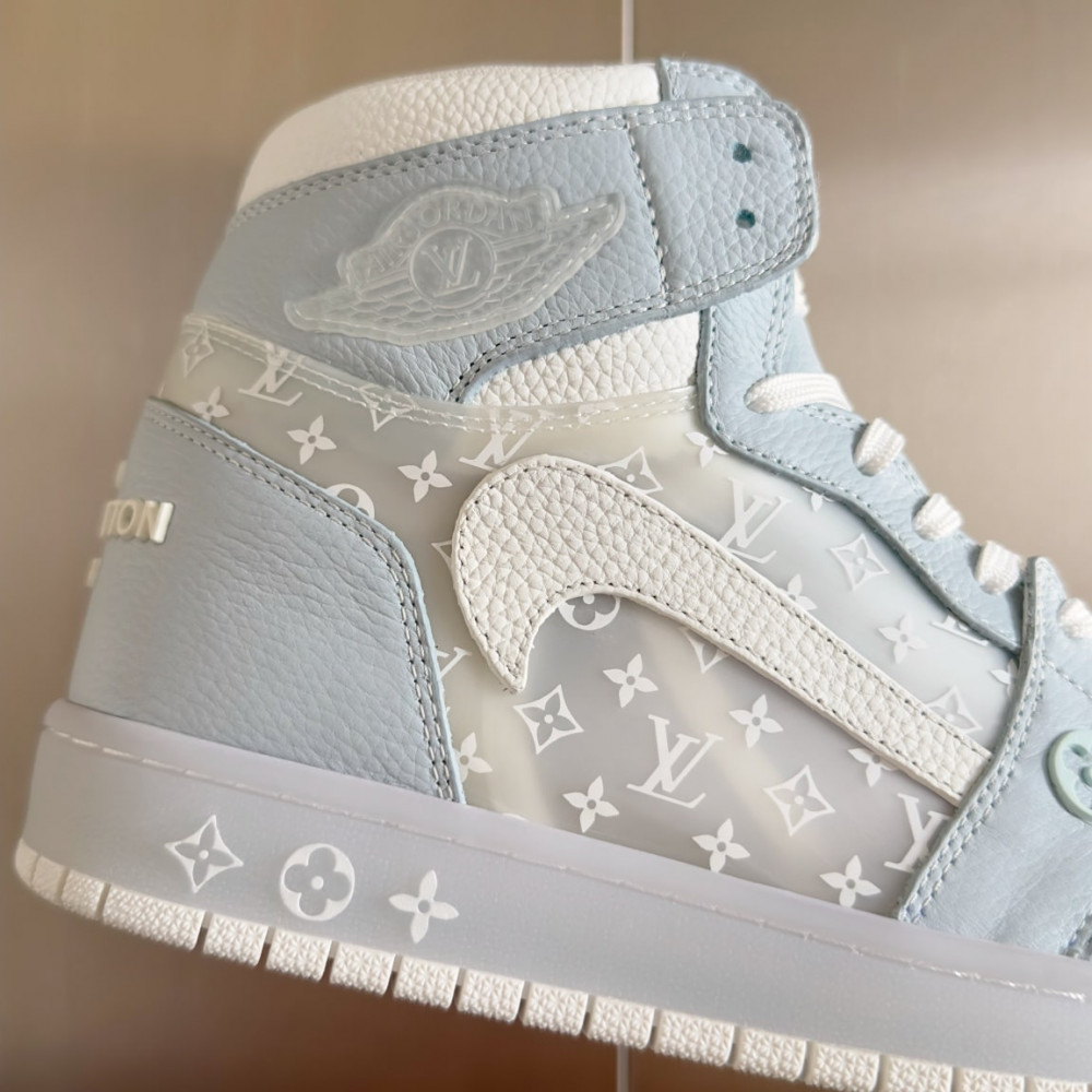 Louis Vuitton Air Jordan 1 Hige Tiffany Blue
