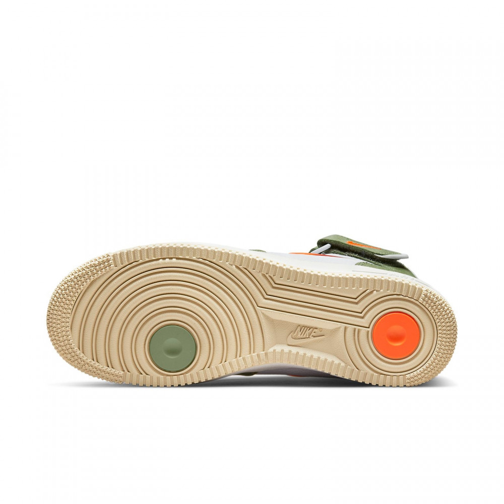 Nike Air Force 1 Mid QS  Olive Green Total Orange  DQ3505-100