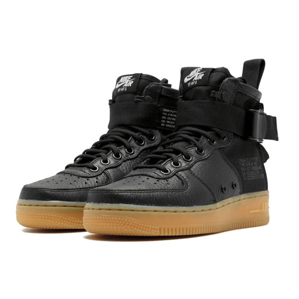 (WMNS) Nike SF Air Force 1 Mid  Black Gum  AA3966-002