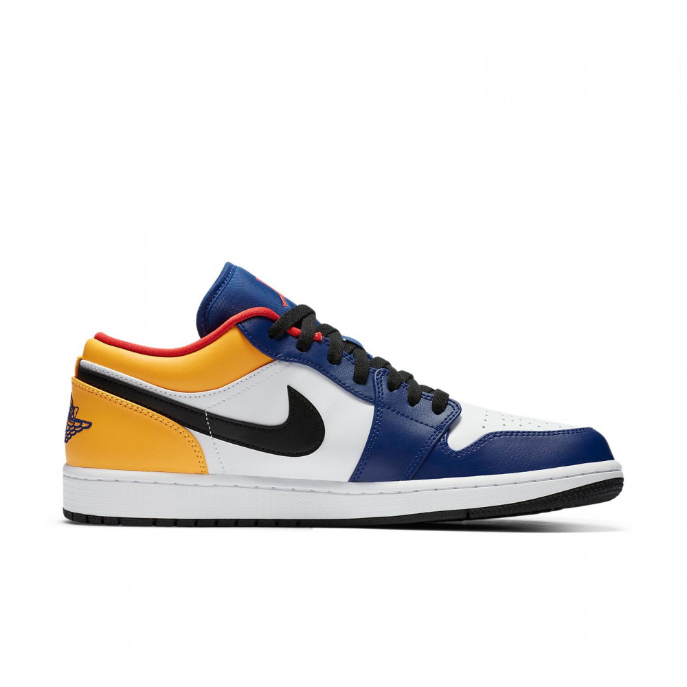 Air Jordan 1 Low  White Deep Royal Blue  553558-123