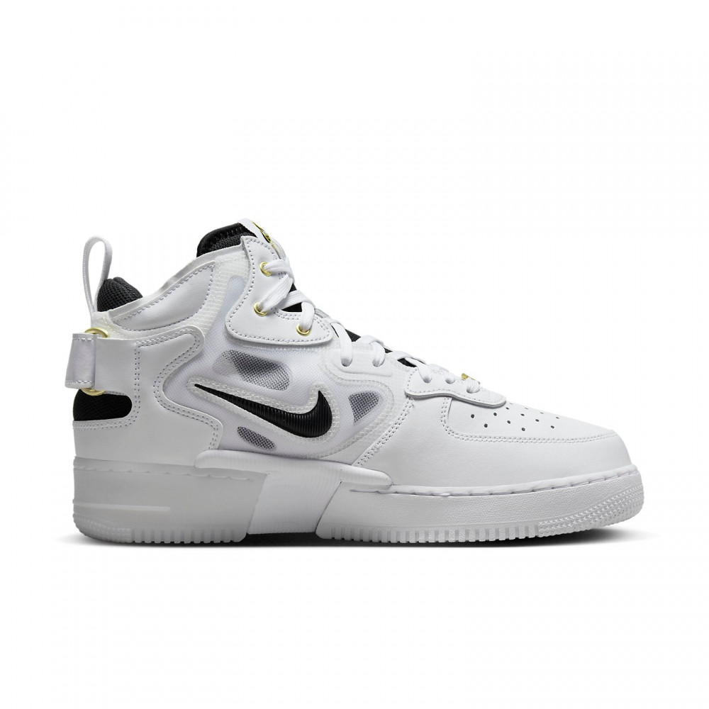 Nike Air Force 1 Mid React  40th Anniversary   White Black  DQ7668-100