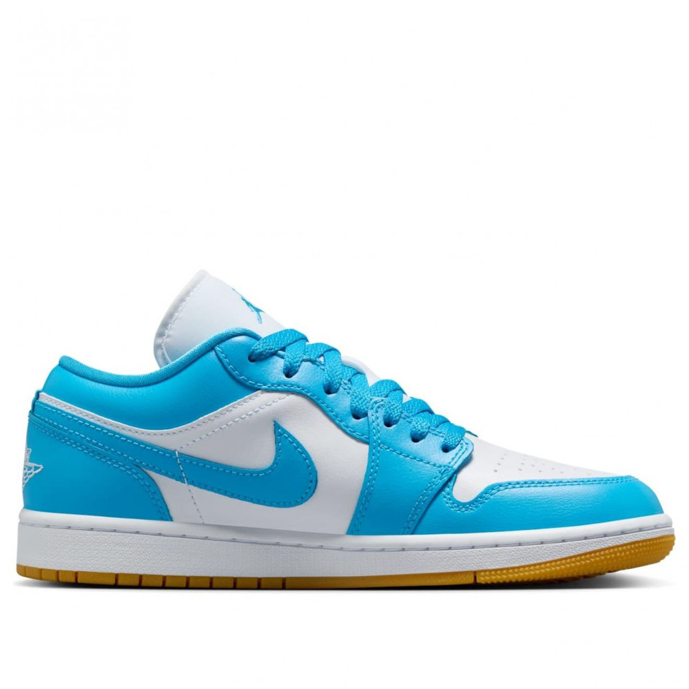 (WMNS) Air Jordan 1 Low  White Dark Powder Blue  DC0774-104