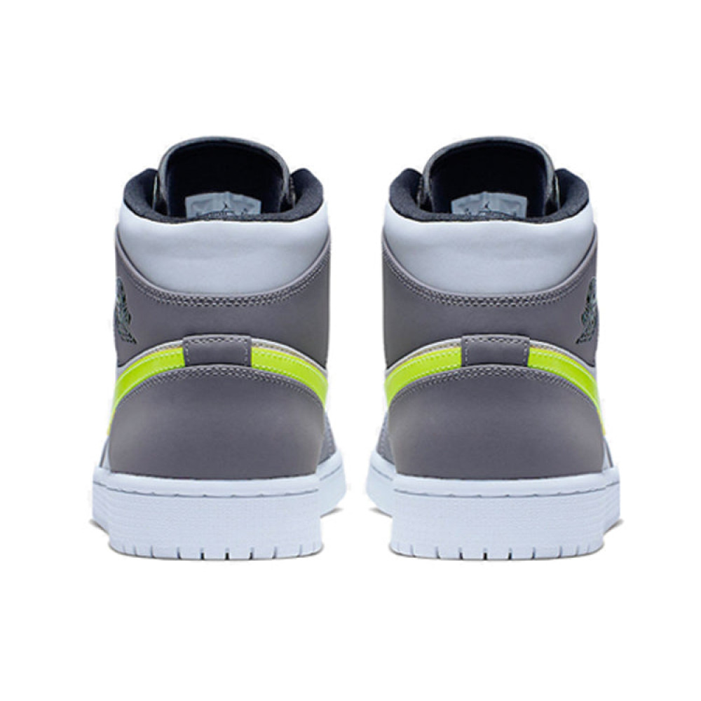 Air Jordan 1 Mid Gunsmoke Volt 554724-072 Air Jordan 1 Mid Gunsmoke Volt 554724-072